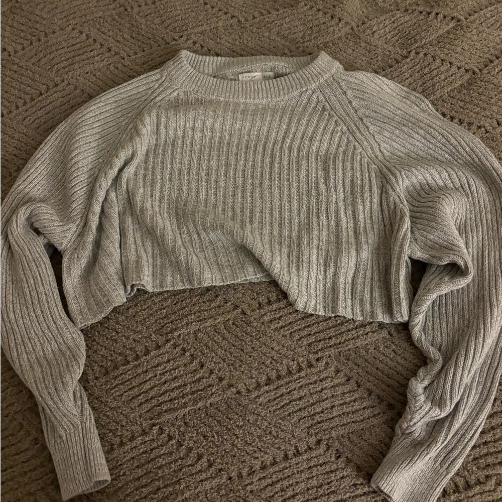 Aeropostale Light Gray Knit Top